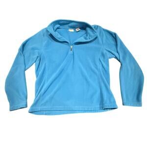 Bold Spirit Womens Blue Fleece 1/4 Zip 100% Polyester Pullover Jacket Size Large